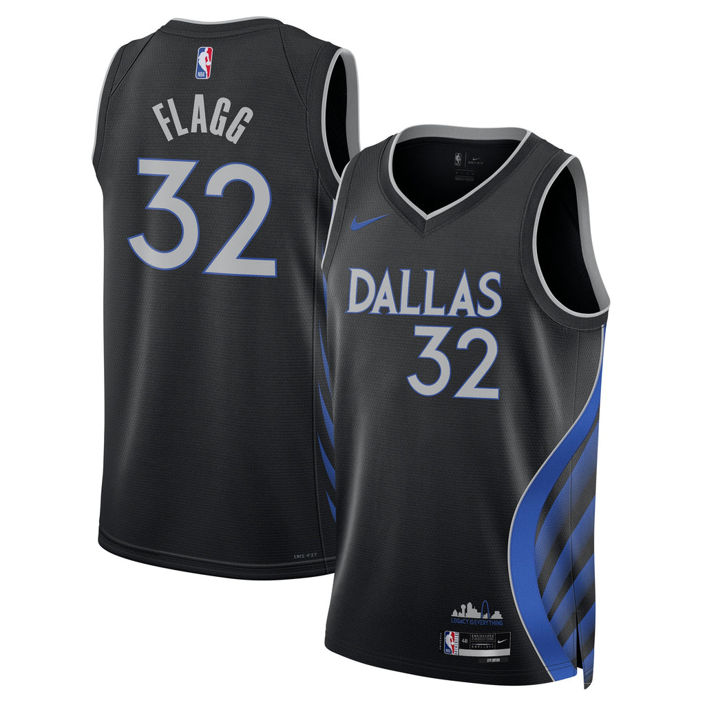 Dallas Mavericks Nike 2025/26 City Edition Swingman Jersey - Black - Cooper Flagg - Unisex