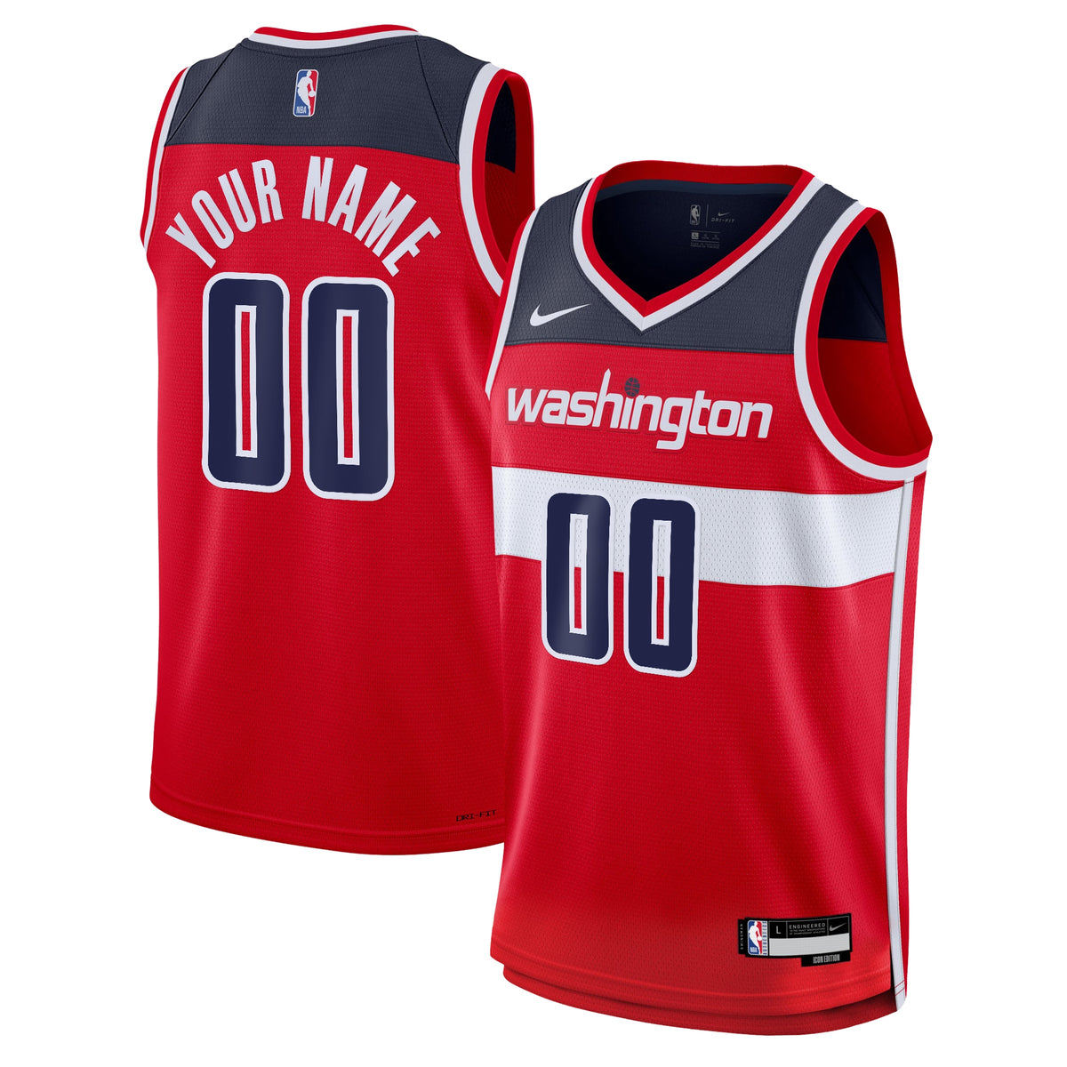 Washington Wizards Nike Icon Swingman Jersey - Custom - Youth