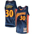 Men's Mitchell & Ness Stephen Curry Navy Golden State Warriors 2009 Hardwood Classics Authentic Jersey