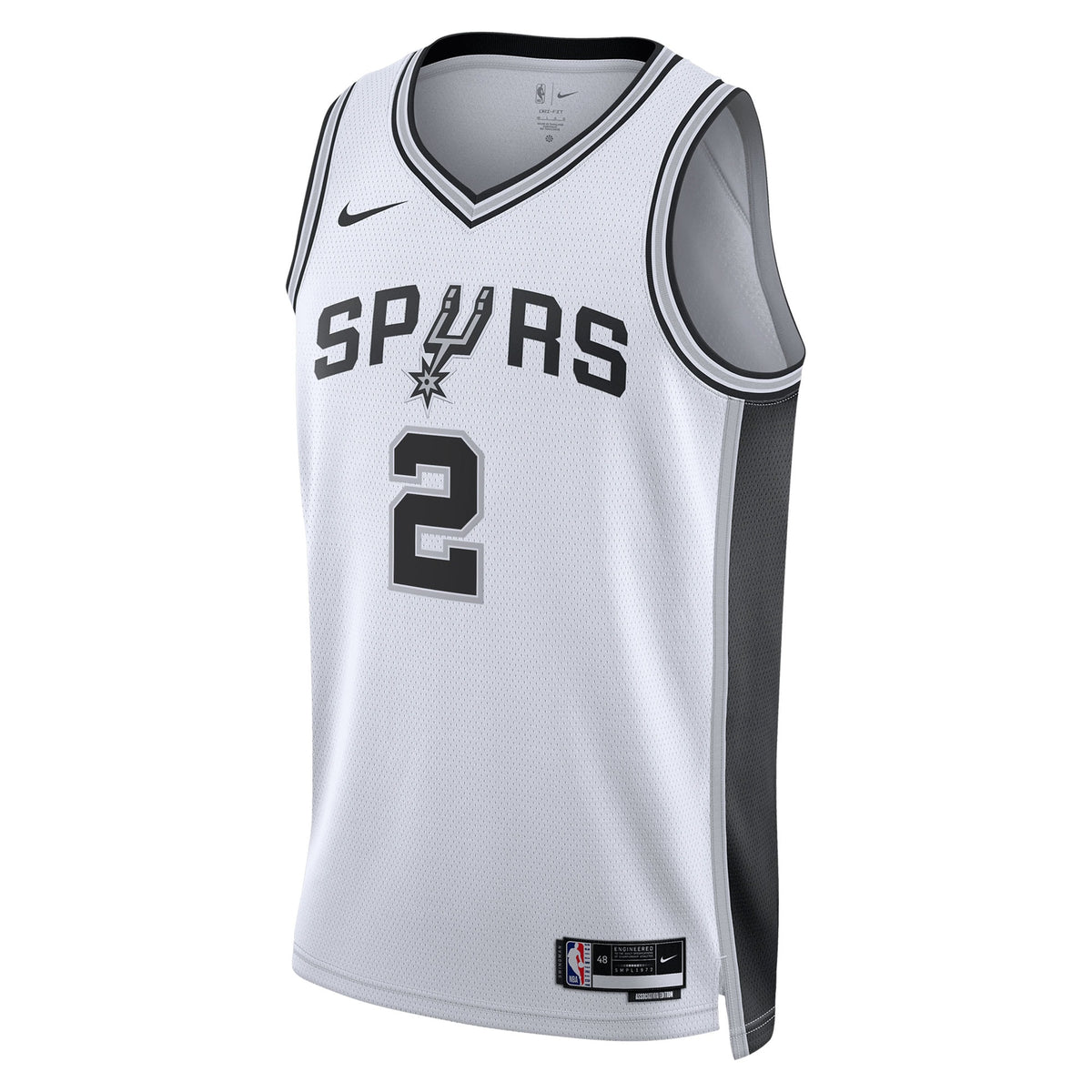 San Antonio Spurs Nike Association Edition Swingman Jersey NBA 2025 First Round Draft Pick - White - Dylan Harper - Unisex