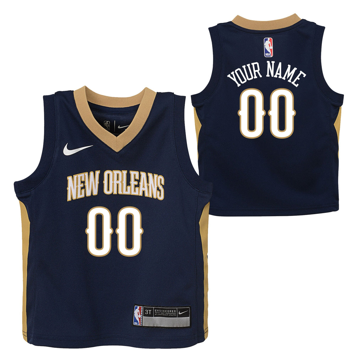 New Orleans Pelicans Nike Icon Replica Jersey - Custom - Kids