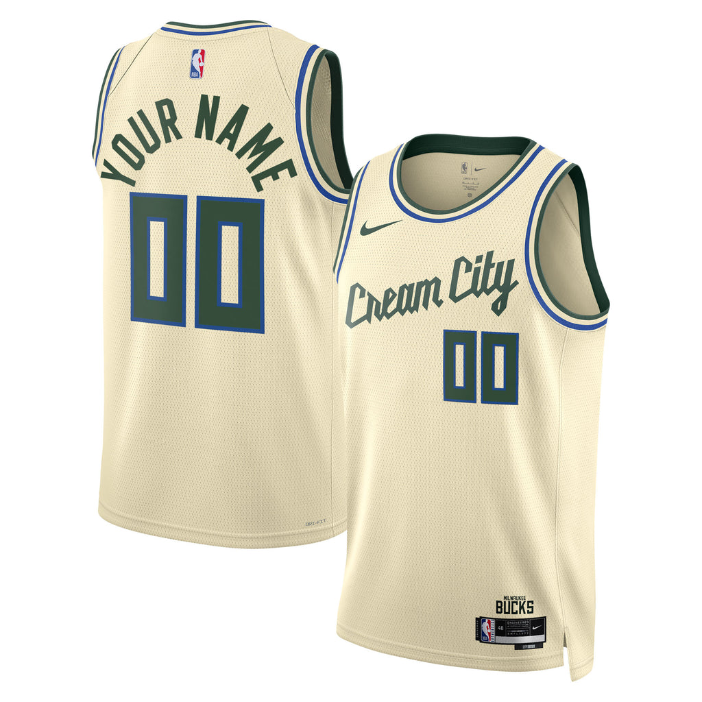 Nike  Milwaukee Bucks 2025/26 City Edition Swingman Jersey - Custom - Unisex